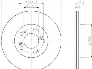 Тормозной диск TEXTAR 92101000 на HONDA ODYSSEY (RA)