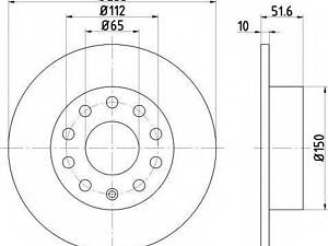 Тормозной диск TEXTAR 92120903 на SEAT LEON (1P1)