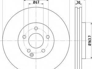 Тормозной диск TEXTAR 92152105 на MERCEDES-BENZ E-CLASS седан (W211)