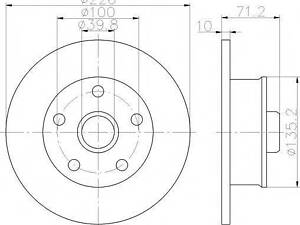 Тормозной диск TEXTAR 92153800 на VW PASSAT (3A2, 35I)