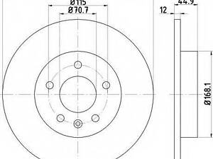 Тормозной диск TEXTAR 92205703 на OPEL ASTRA J Sports Tourer