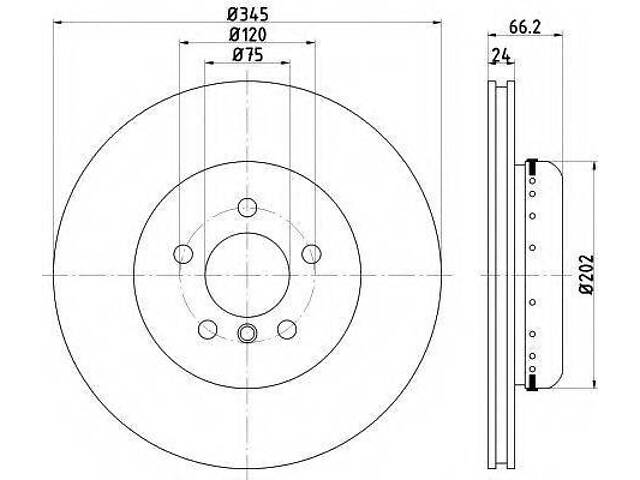 Тормозной диск TEXTAR 92265625 на BMW 3 (F30, F35, F80)