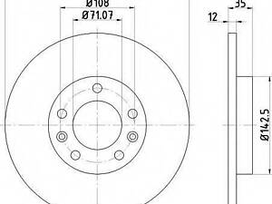 Тормозной диск TEXTAR 92268003 на CITROËN C4 Grand Picasso II