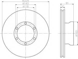 Тормозной диск TEXTAR 93087600 на MERCEDES-BENZ T2/LN1 фургон/универсал