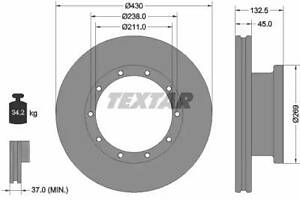 Тормозной диск TEXTAR