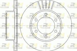 Тормозной диск TOYOTA 4 RUNNER (_N18_) / TOYOTA LAND CRUISER 90 (_J9_) 1995-2003 г.