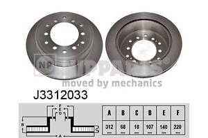 Тормозной диск TOYOTA 4 RUNNER (_N28_) / LEXUS GX (URJ15_, GRJ15_) 2002-2018 г.