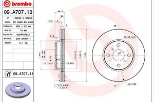 Тормозной диск TOYOTA IQ (_J1_) / TOYOTA YARIS (_P9_) 2005-2015 г.