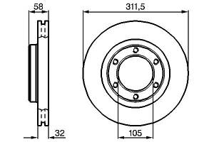 Тормозной диск TOYOTA LAND CRUISER 80 (_J8_) 1990-2001 г.