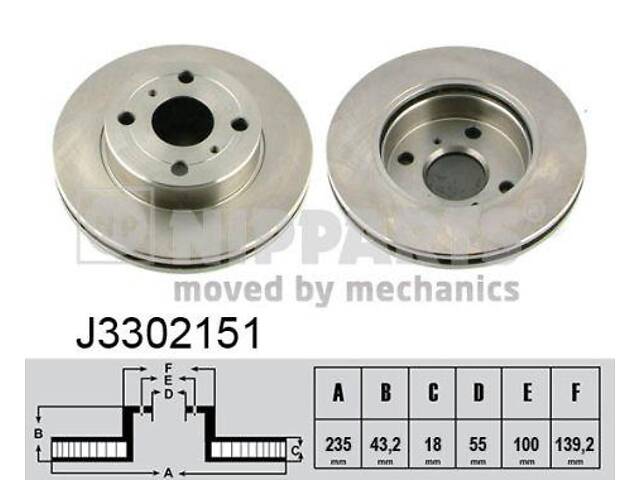 Тормозной диск TOYOTA YARIS (_P13_) 1999-2005 г.