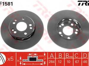 Гальмівний диск TRW DF1581 на MERCEDES-BENZ седан (W124)