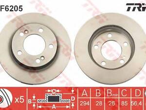 Гальмівний диск TRW DF6205 на SSANGYONG KYRON