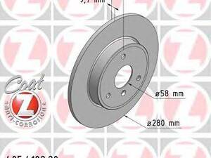 Гальмівний диск ZIMMERMANN 405410220 на SMART FORTWO купе (451)