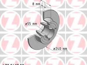 Тормозной диск ZIMMERMANN 470241700 на RENAULT MODUS / GRAND MODUS (F/JP0_)