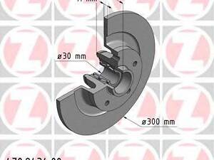 Тормозной диск ZIMMERMANN 470243400 на RENAULT LATITUDE (L70_)