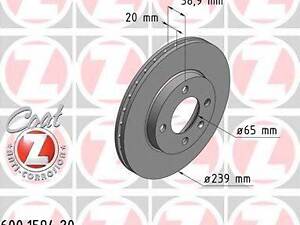 Тормозной диск ZIMMERMANN 600159420 на AUDI FOX (80, 82, B1)