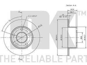 Тормозной диск на 100, A6, Passat B5, Superb