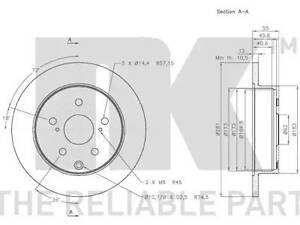 Тормозной диск на Rav 4