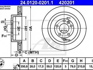 Тормозной диск ATE 24012002011 на LAND ROVER LR4 IV (LA)