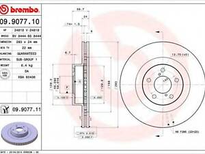 Тормозной диск BREMBO 09907711 на SUBARU IMPREZA седан (GC)