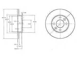 Тормозной диск DELPHI BG2217 на RENAULT CLIO II фургон (SB0/1/2_)