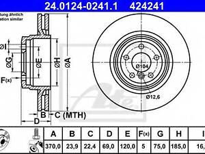 Тормозной диск вентилируемый задний BMW 34216775291 на BMW 7 седан (F01, F02, F03, F04)
