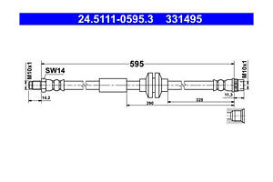 Тормозной шланг 24.51110595.3
