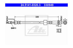 Тормозной шланг 24.51410320.3