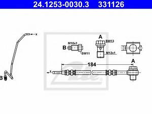 Тормозной шланг ATE 24125300303 на VW PASSAT седан (3B2)