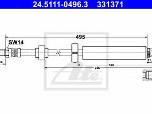 Тормозной шланг ATE 24511104963 на PEUGEOT 208