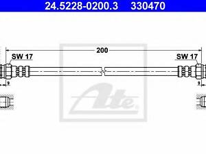 Тормозной шланг ATE 24522802003 на CITROËN AX (ZA-_)