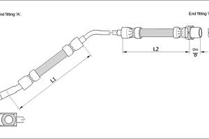 Тормозной шланг BMW X5 (E53) / MAZDA TRIBUTE (EP) 2000-2008 г.