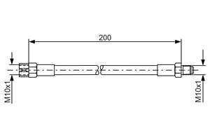 Тормозной шланг BMW Z1 / BMW 5 (E28) / BMW 7 (E32) / BMW 3 (E36) 1968-2003 г.