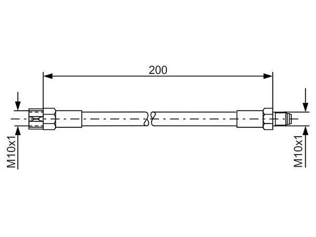 Тормозной шланг BMW Z1 / BMW 5 (E28) / BMW 7 (E32) / BMW 3 (E36) 1968-2003 г.