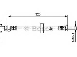 Тормозной шланг BOSCH 1987476317 на VW CADDY Mk II (9U7)