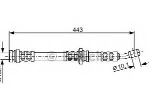 Тормозной шланг BOSCH 1987476909 на OPEL AGILA (A) (H00)