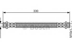 Тормозной шланг BOSCH 1987481254 на MITSUBISHI NIMBUS (N9_W, N8_W)