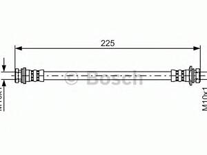 Шланг гальмівний BOSCH 1987481387 на CHEVROLET LOVA седан (T250, T255)