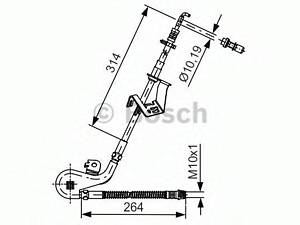 Тормозной шланг BOSCH 1987481428 на CITROËN C5 III седан (RD_)