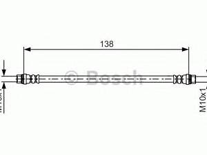 Тормозной шланг BOSCH 1987481625 на RENAULT MEGANE III купе (DZ0/1_)