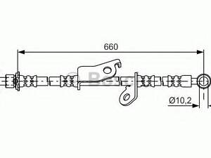 Тормозной шланг BOSCH 1987481640 на TOYOTA BLADE (NRE15_, ZZE15_, ADE15_, ZRE15_, NDE15_)