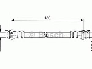 Тормозной шланг BOSCH 1987481681 на RENAULT KANGOO / GRAND KANGOO (KW0/1_)