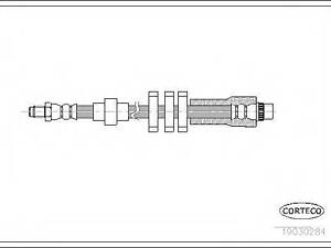 Тормозной шланг CORTECO 19030284 на PEUGEOT 406 седан (8B)