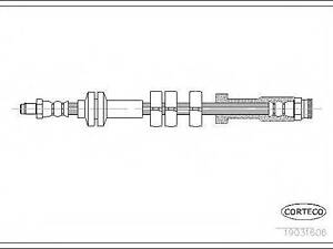 Тормозной шланг CORTECO 19031606 на FIAT SEICENTO (187)