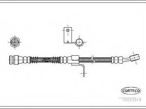 Тормозной шланг CORTECO 19033519 на HYUNDAI LAVITA (FC)