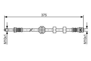 Тормозной шланг FORD MONDEO (GBP) / FORD COUGAR (EC_) 1993-2001 г.