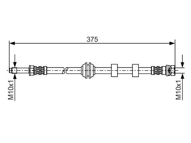 Тормозной шланг FORD MONDEO (GBP) / FORD COUGAR (EC_) 1993-2001 г.