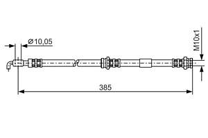 Тормозной шланг MAZDA 323 S (BJ) / MAZDA 323 F (BJ) / MAZDA PREMACY (CP) 1998-2005 г.