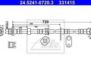 Тормозной шланг MITSUBISHI MN102534 на MITSUBISHI TRITON (KB_T, KA_T)