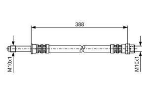 Тормозной шланг VW CRAFTER 30-35 (2E_) / VW CRAFTER 30-50 (2E_) 1995-2018 г.